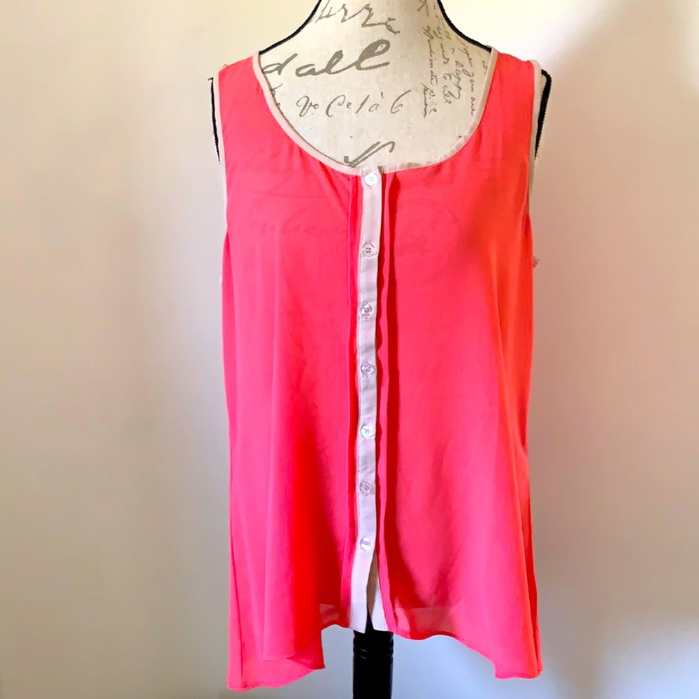 Pretty sleeveless sheer Spense top